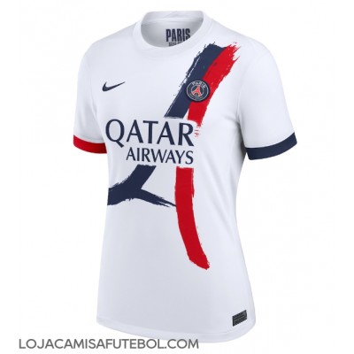 Camisa de Futebol Paris Saint-Germain Marquinhos #5 Equipamento Secundário Mulheres 2025-26 Manga Curta Camisa de Futebol Paris Saint-Germain Marquinhos #5 Equipamento Secundário Mulheres 2025-26 Manga Curta